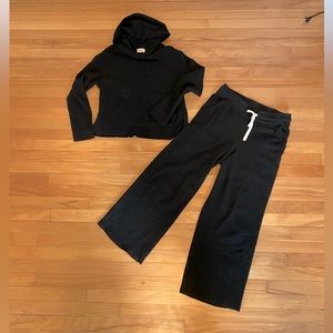 PACT Matching Set 🖤 Waffle Thermal Wide Leg Pant & Hoodie